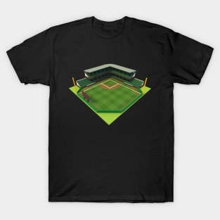 Baseball Stadium Voxel Art T-Shirt